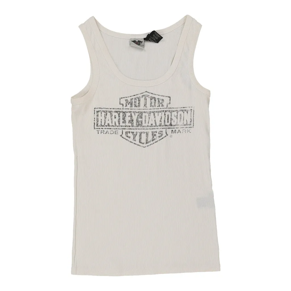 Harley Davidson Vest - Large White Cotton