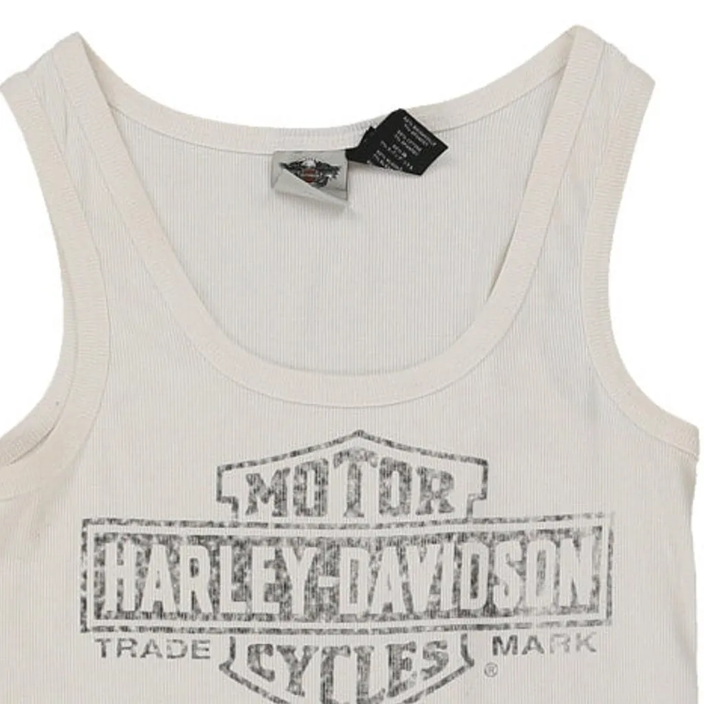 Harley Davidson Vest - Large White Cotton