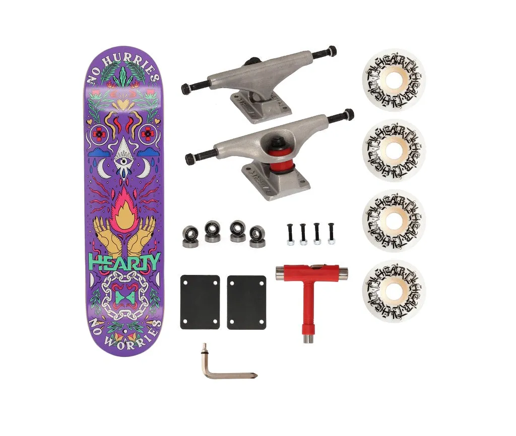Hearty Pro-Complete Skateboard Pack- Unassembled- 8.0