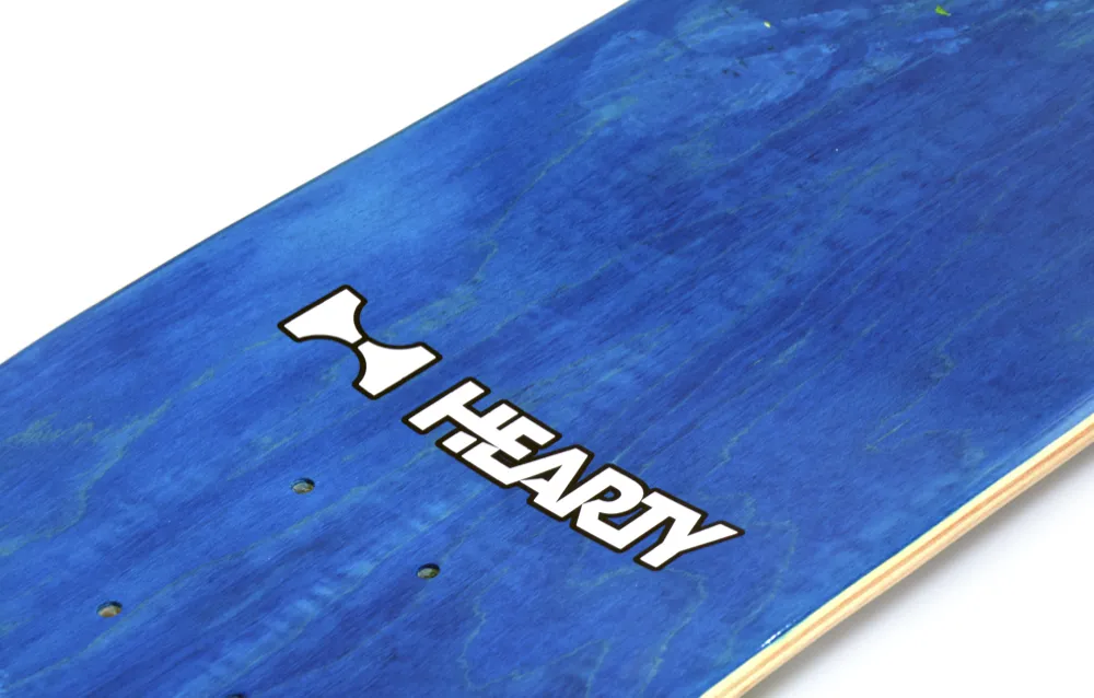 Hearty Skateboard Deck Repeat Logo Green 7.375