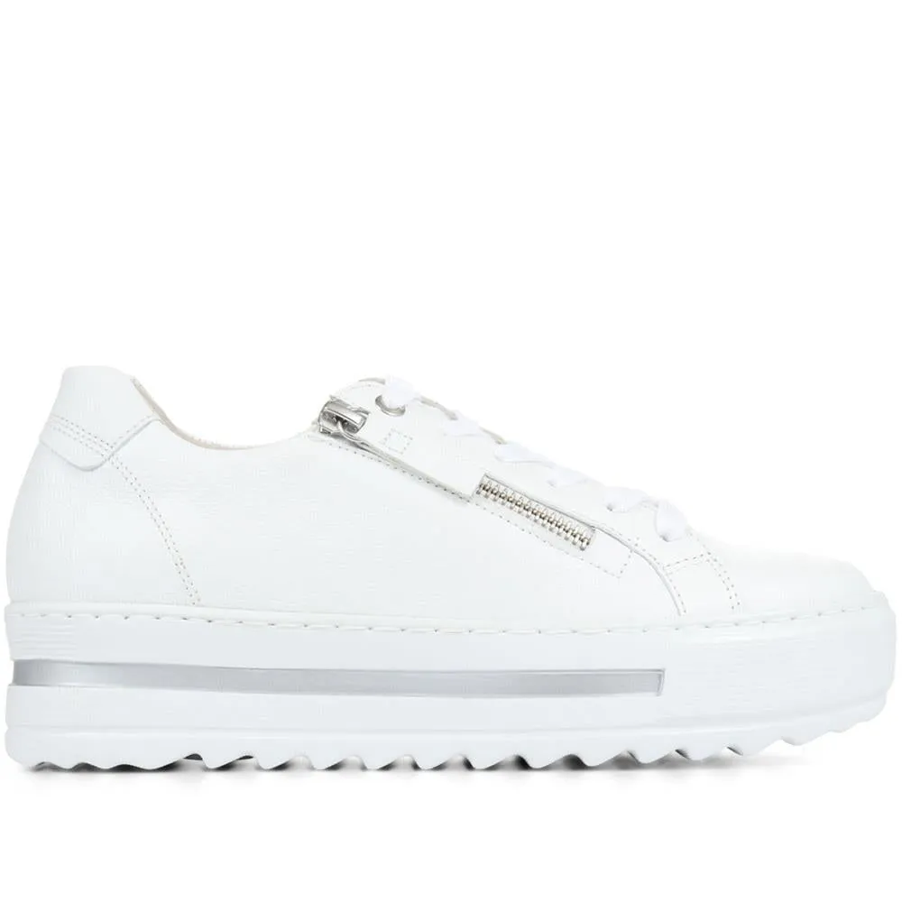 Heather Leather Platform Trainers - GAB35508 / 321 583