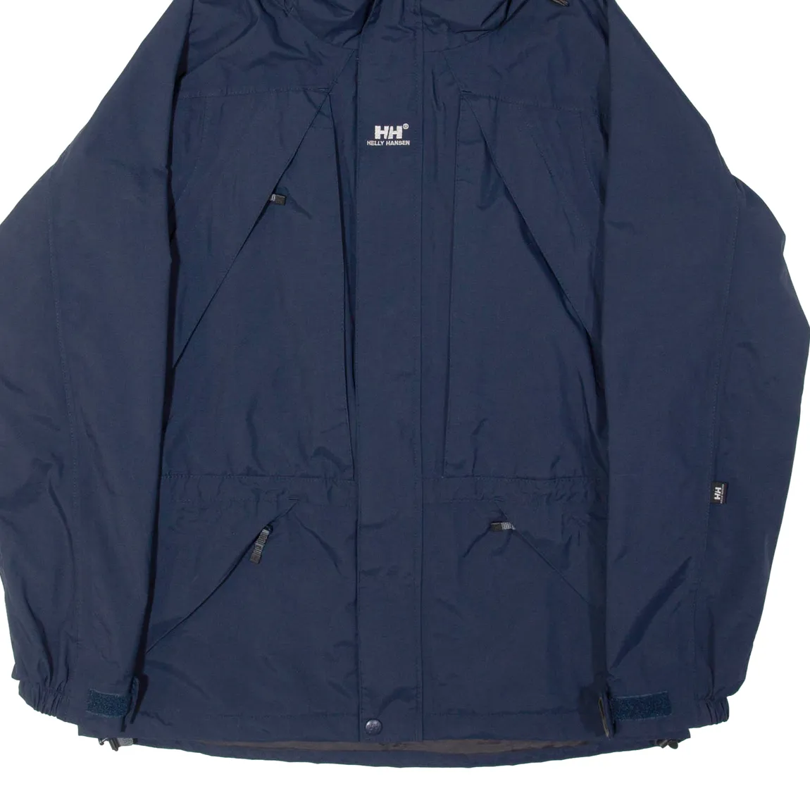 HELLY HANSEN Mens Rain Jacket Blue Nylon Hooded XS