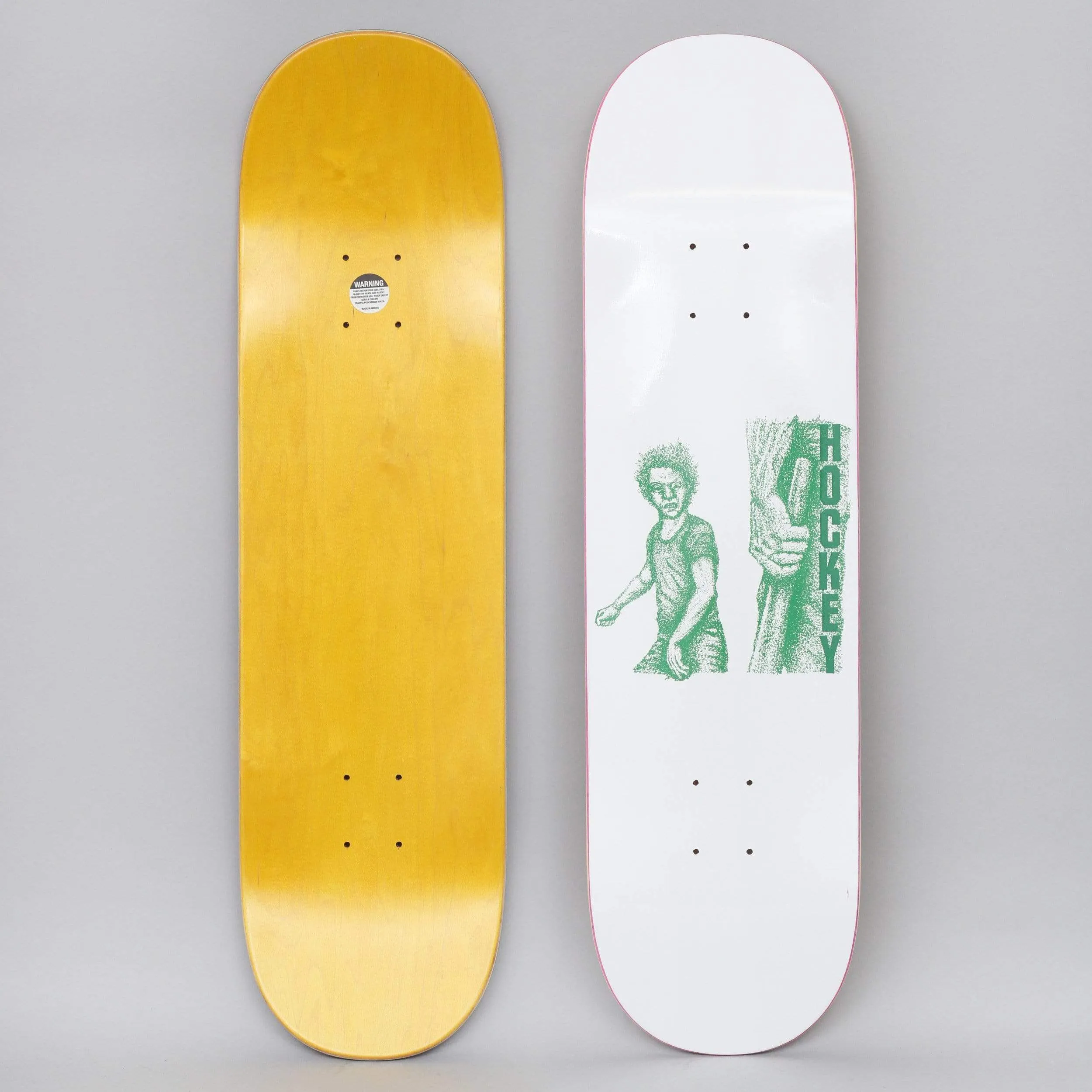 Hockey 8.38 Battery Skateboard Deck White
