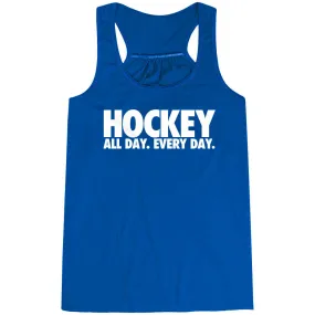 Hockey Flowy Racerback Tank Top - All Day Every Day 