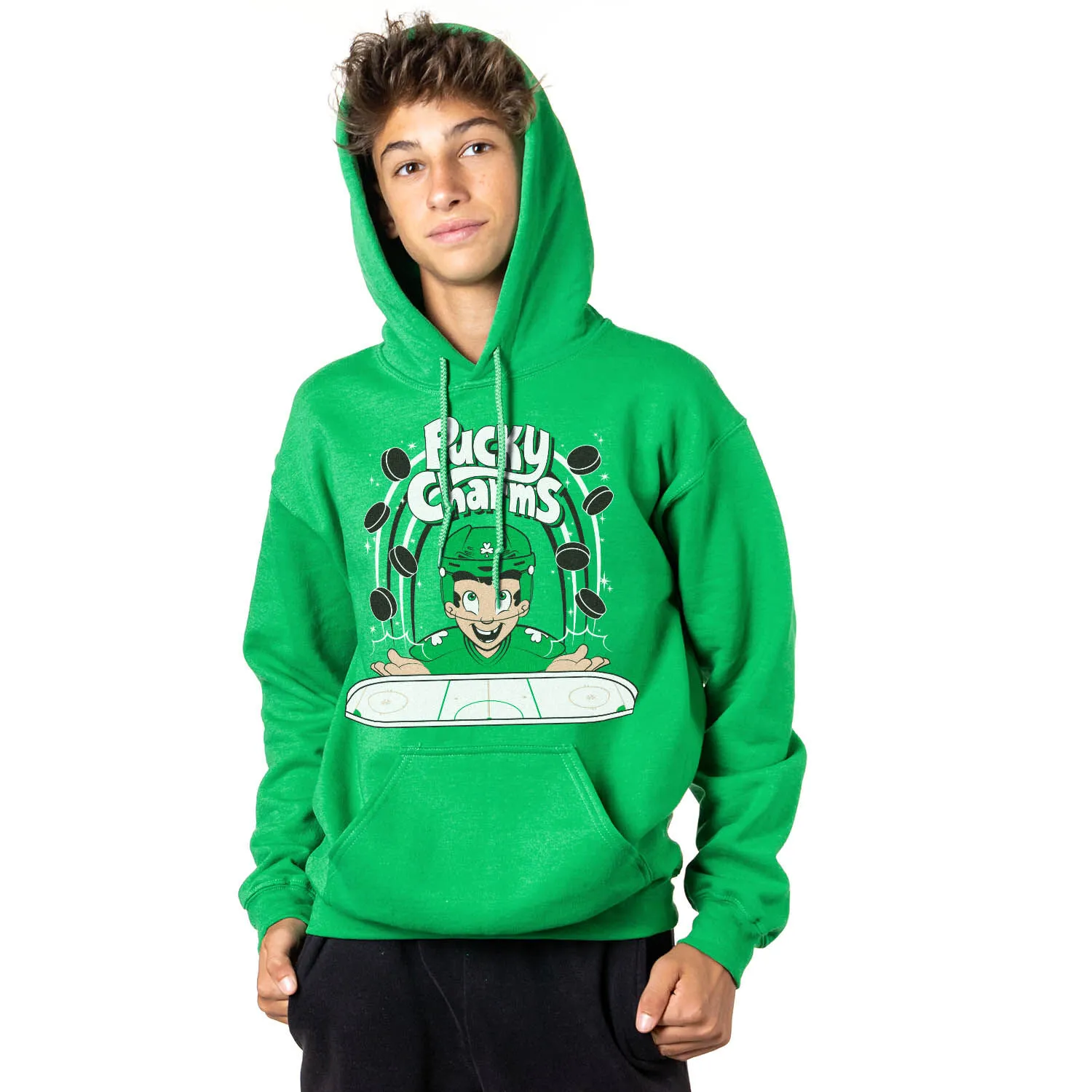 Hockey Hooded Sweatshirt - Pucky Charms 