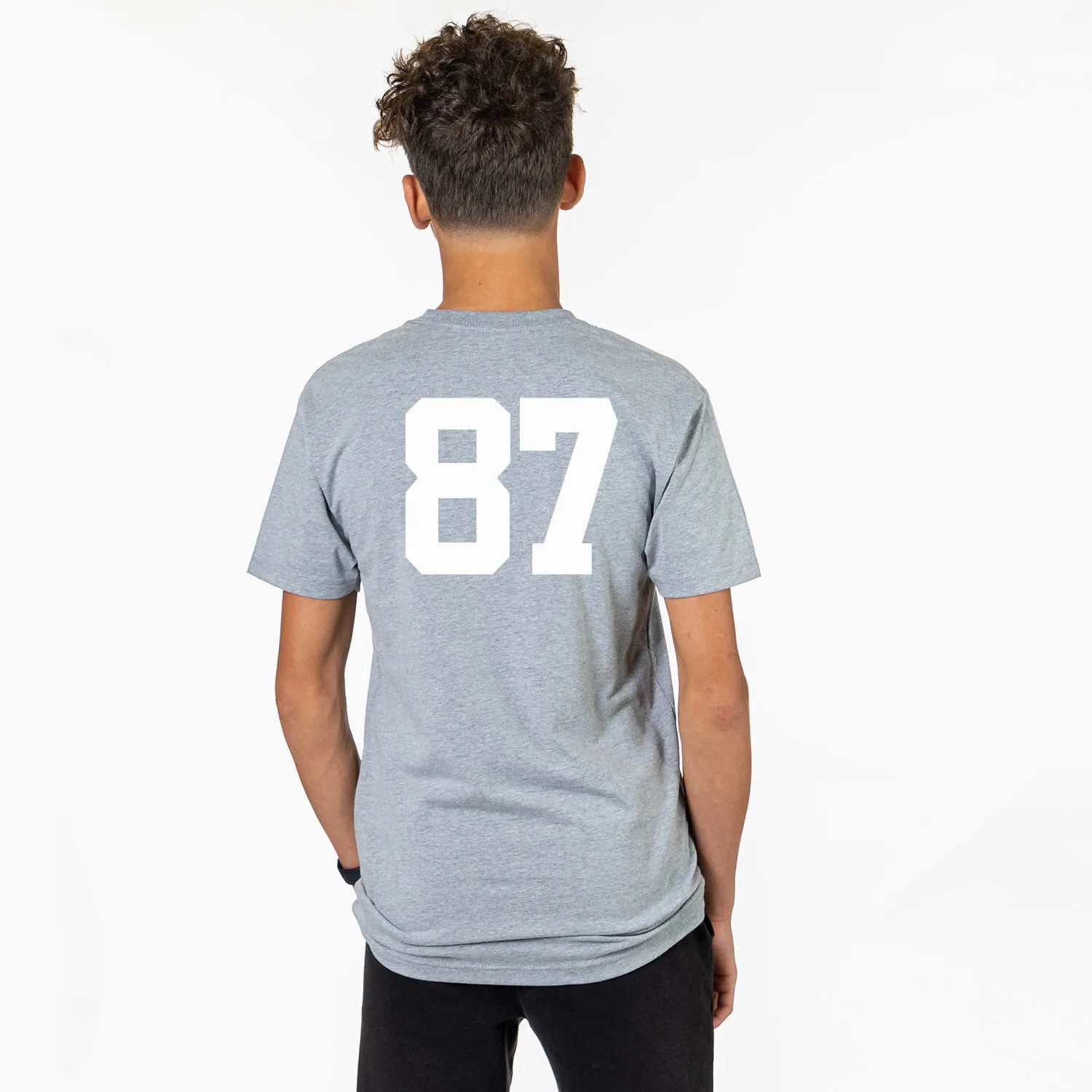 Hockey Short Sleeve T-Shirt - Helmet Pumpkin 