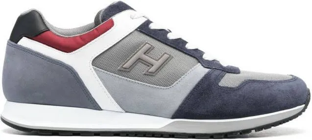 Hogan side logo-print sneakers Blue