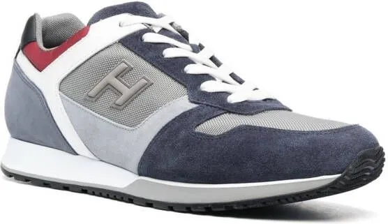 Hogan side logo-print sneakers Blue