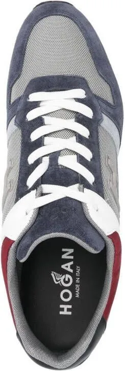 Hogan side logo-print sneakers Blue