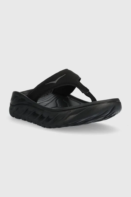 Hoka One One flip flops Ora Recovery Flip women's black color