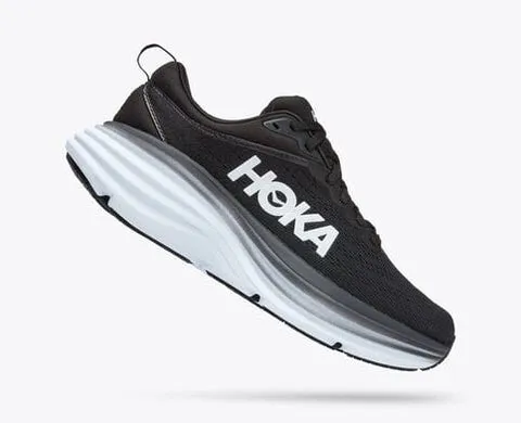 Hoka Womens Bondi 8 - Black and White
