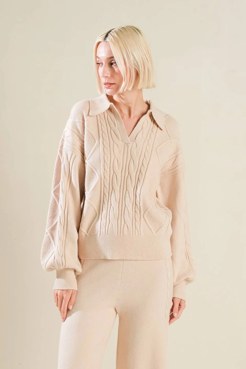 HOLD YOUR GAZE SWEATER KNIT TOP