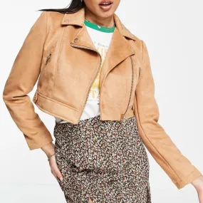 How I Met Your Father Francia Raisa Suede Cropped Jacket