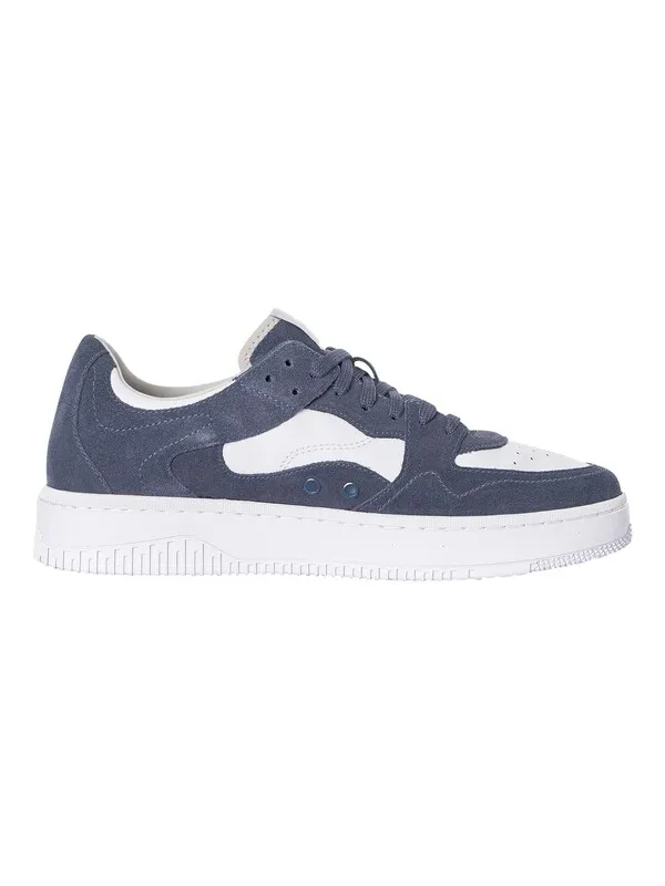 HUGO Kilian Suede Trainers - Open Blue