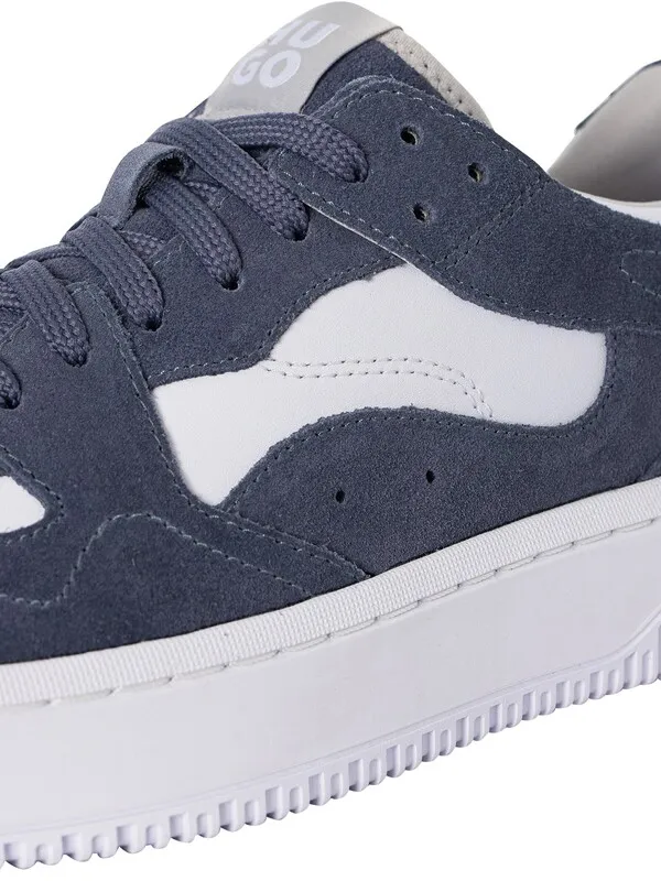 HUGO Kilian Suede Trainers - Open Blue