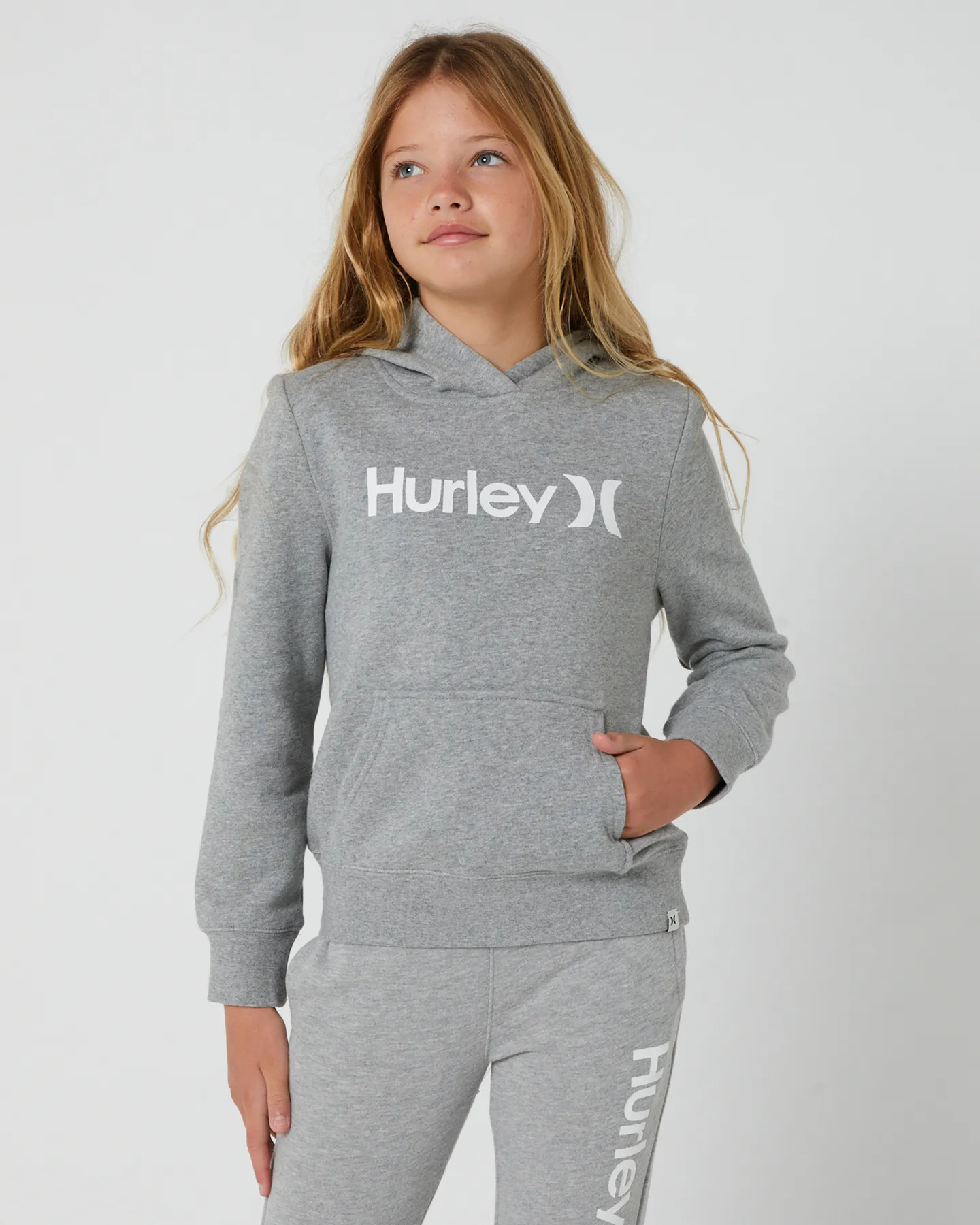 Hurley Girls Oao Hooded Fleece - Teens - Grey Heather | SurfStitch