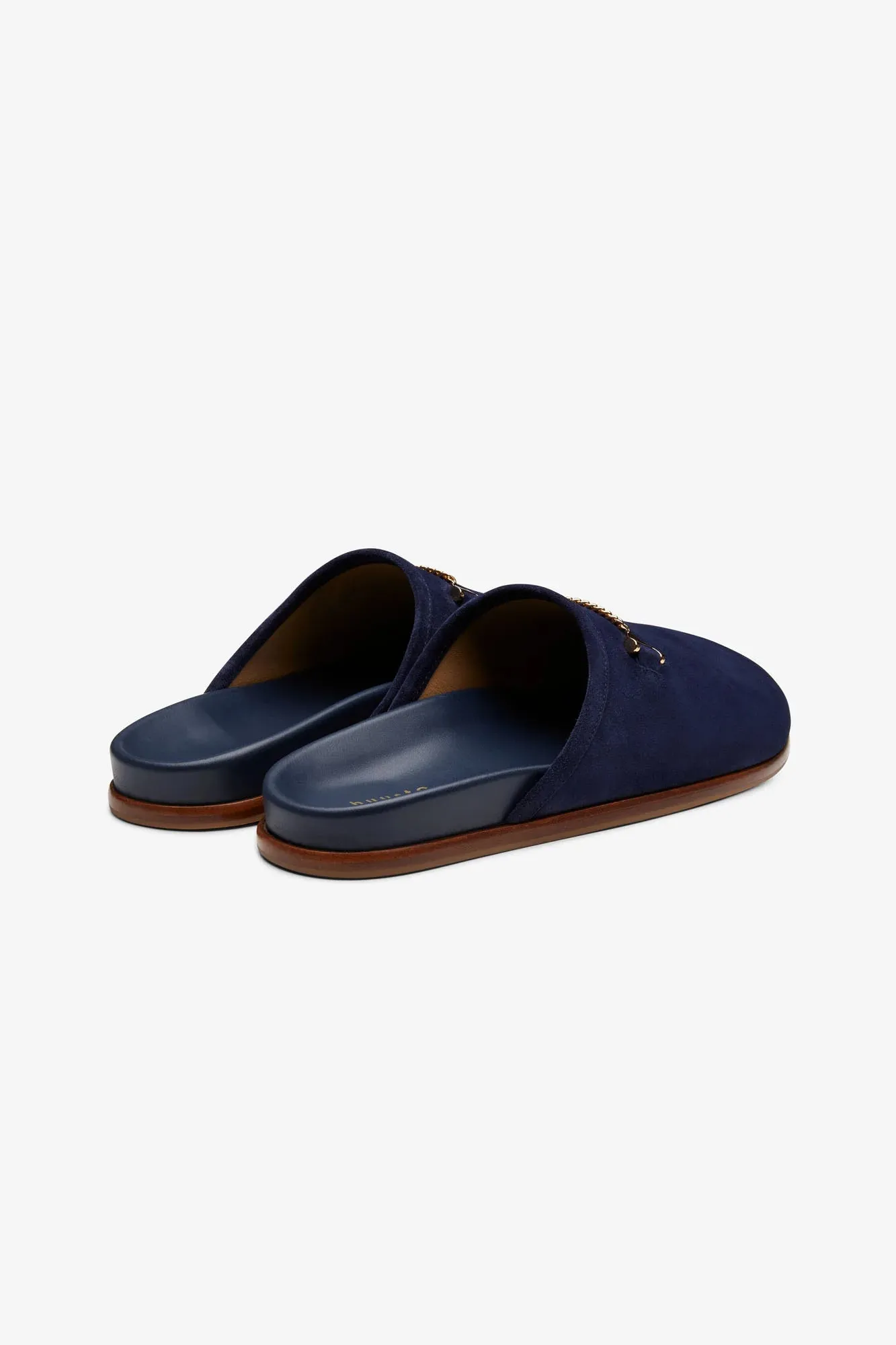 Hyusto   Quincy Slipper Dark Blue Suede