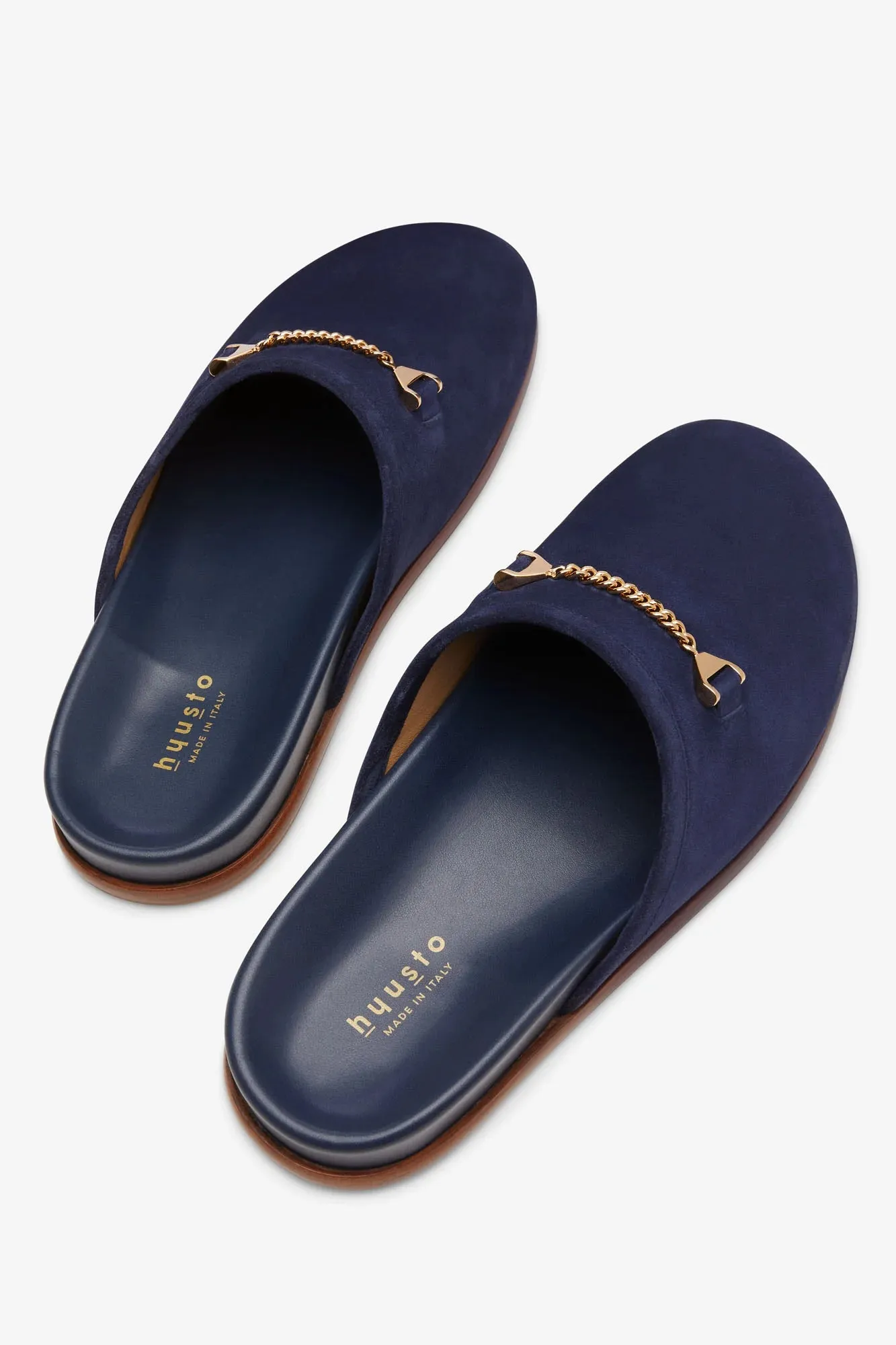 Hyusto   Quincy Slipper Dark Blue Suede