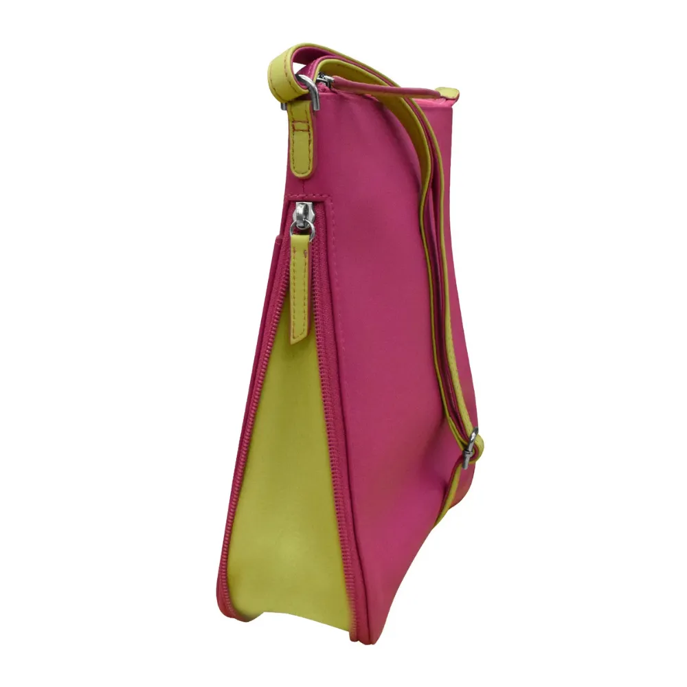 ili New York Expandable Orchid/Pear Crossbody Bag