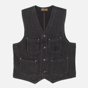 Iron Heart Japanese 12oz Wabash/Duck Work Vest - Black