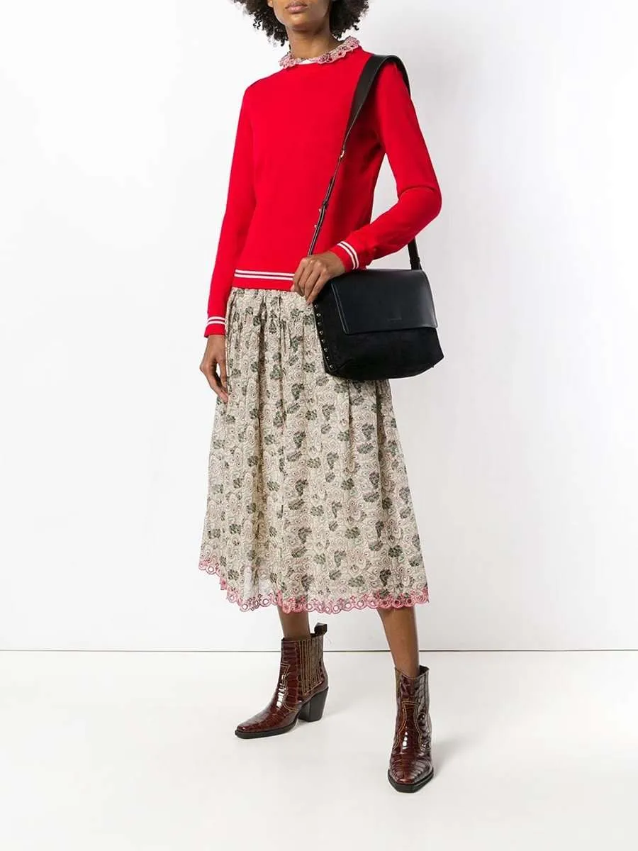 Isabel Marant Medium Asli Black Suede And Leather Shoulder Bag