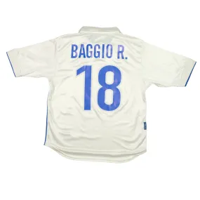 Italy Baggio 18 1997/1998 Nike Original Away Football Shirt Medium