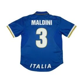 Italy Maldini 1996/1997 Nike Original Home Football Shirt Medium/Large