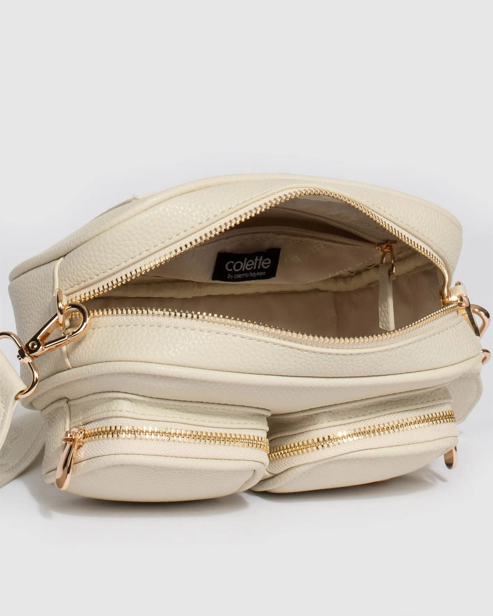 Ivory Amalia Double Pocket Crossbody Bag