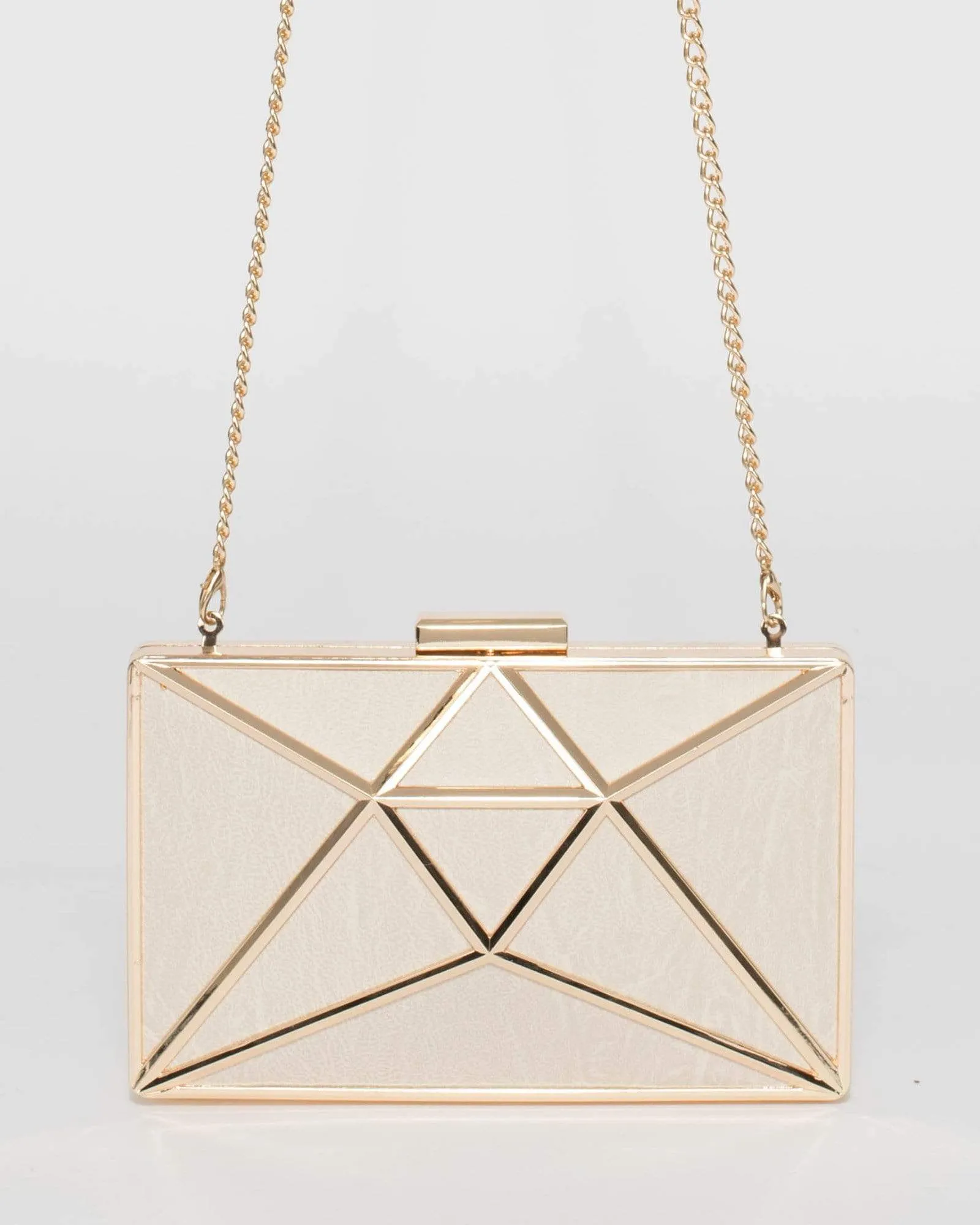 Ivory Geo Large Clutch Bag