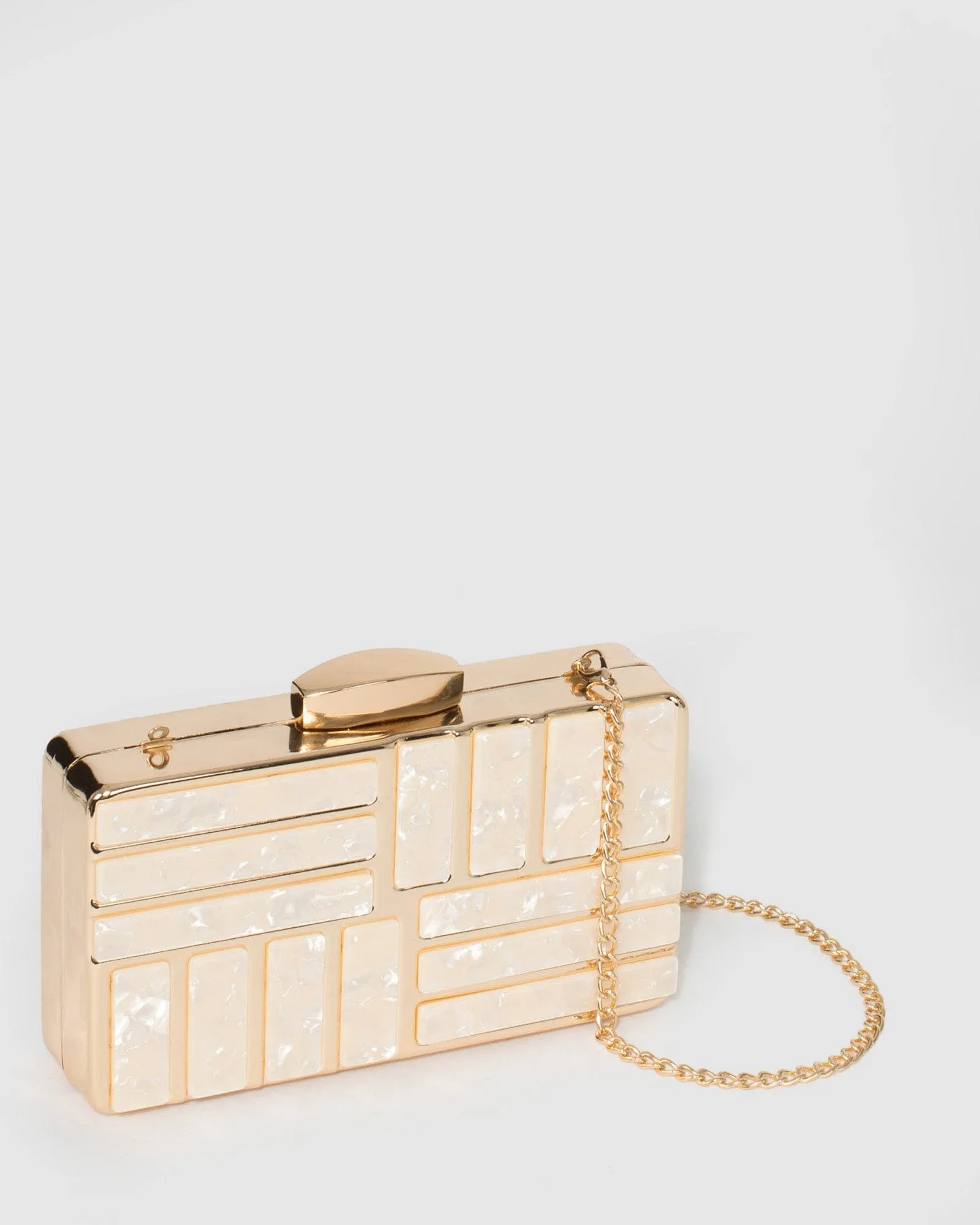 Ivory Margot Acrylic Clutch Bag