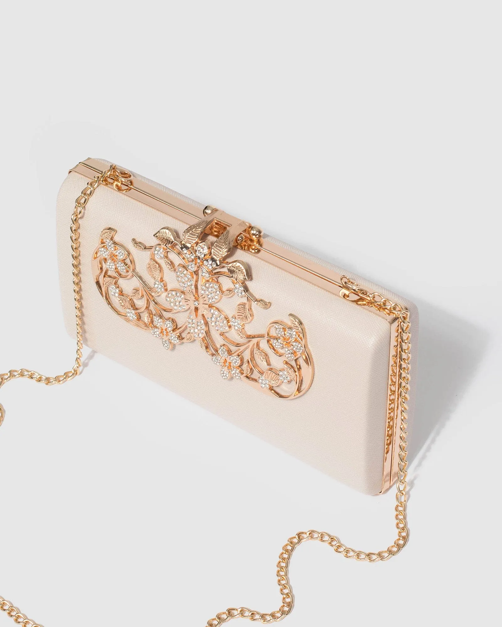 Ivory Victoria Clip Clutch Bag