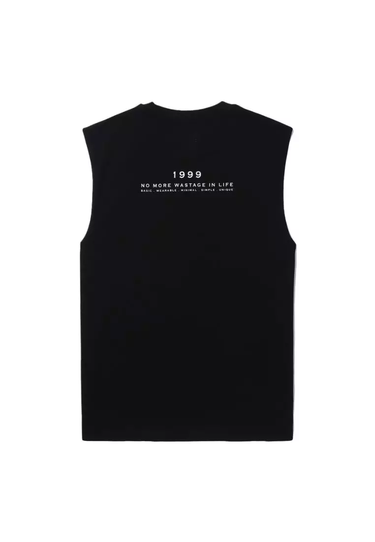 izzue Slogan embroidered tank top