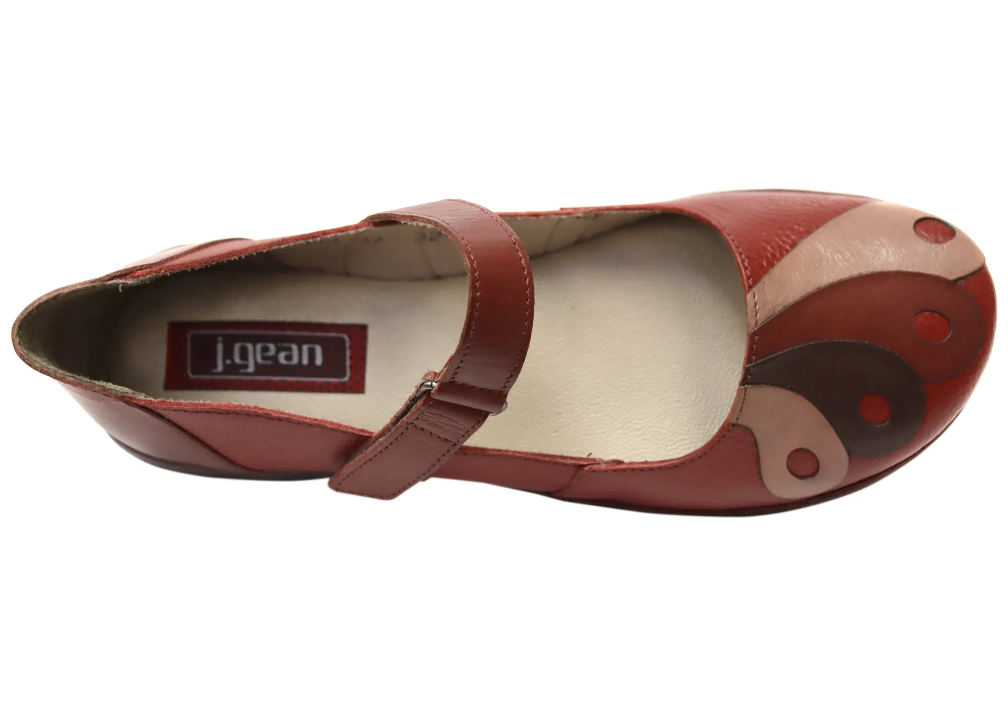 J Gean Rosanna Womens Comfortable Brazilian Leather Mary Jane Shoes