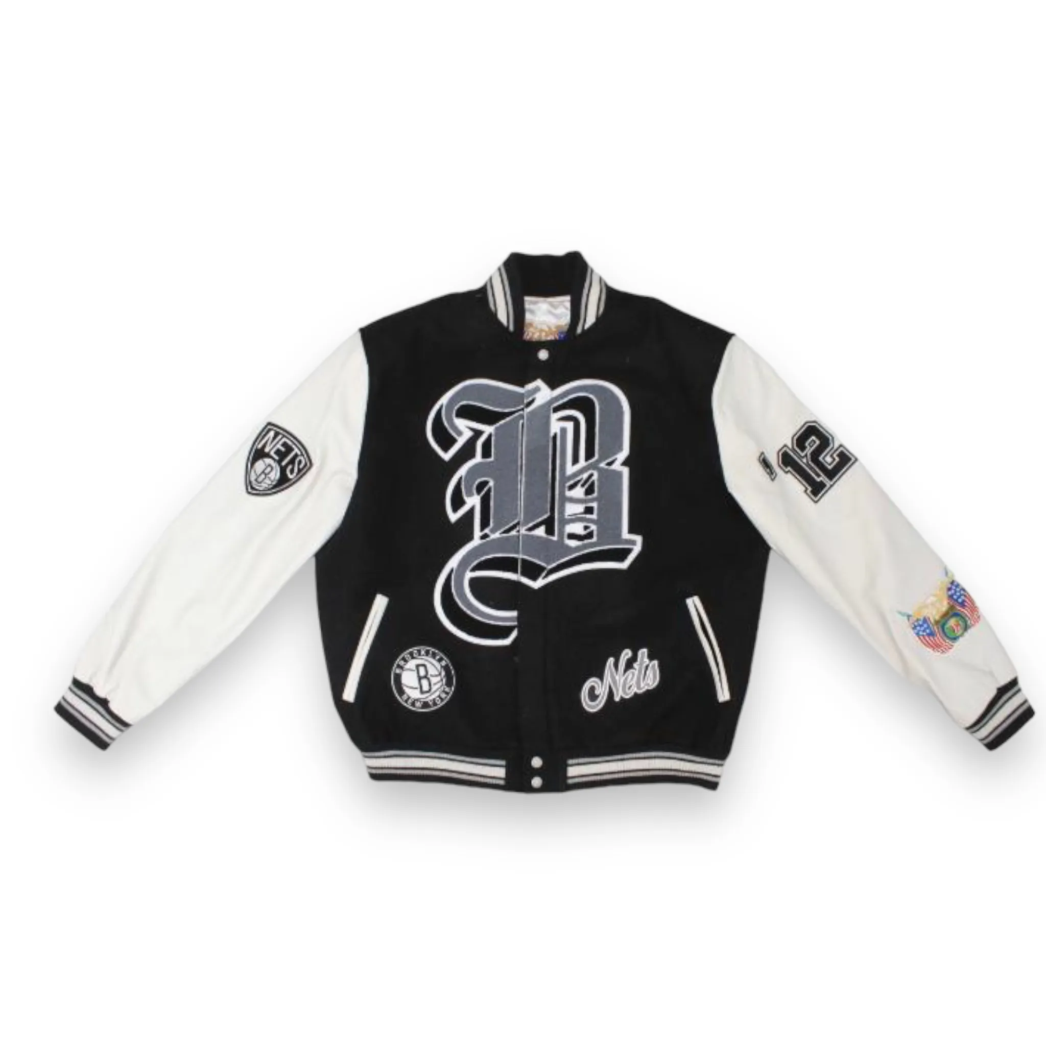 Jeff Hamilton Brooklyn Nets Varsity Jacket - Daniel's Leather