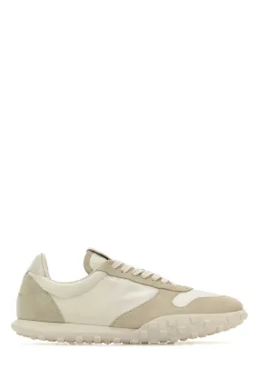 Jil Sander Two Tone Fabric And Suede Sneakers