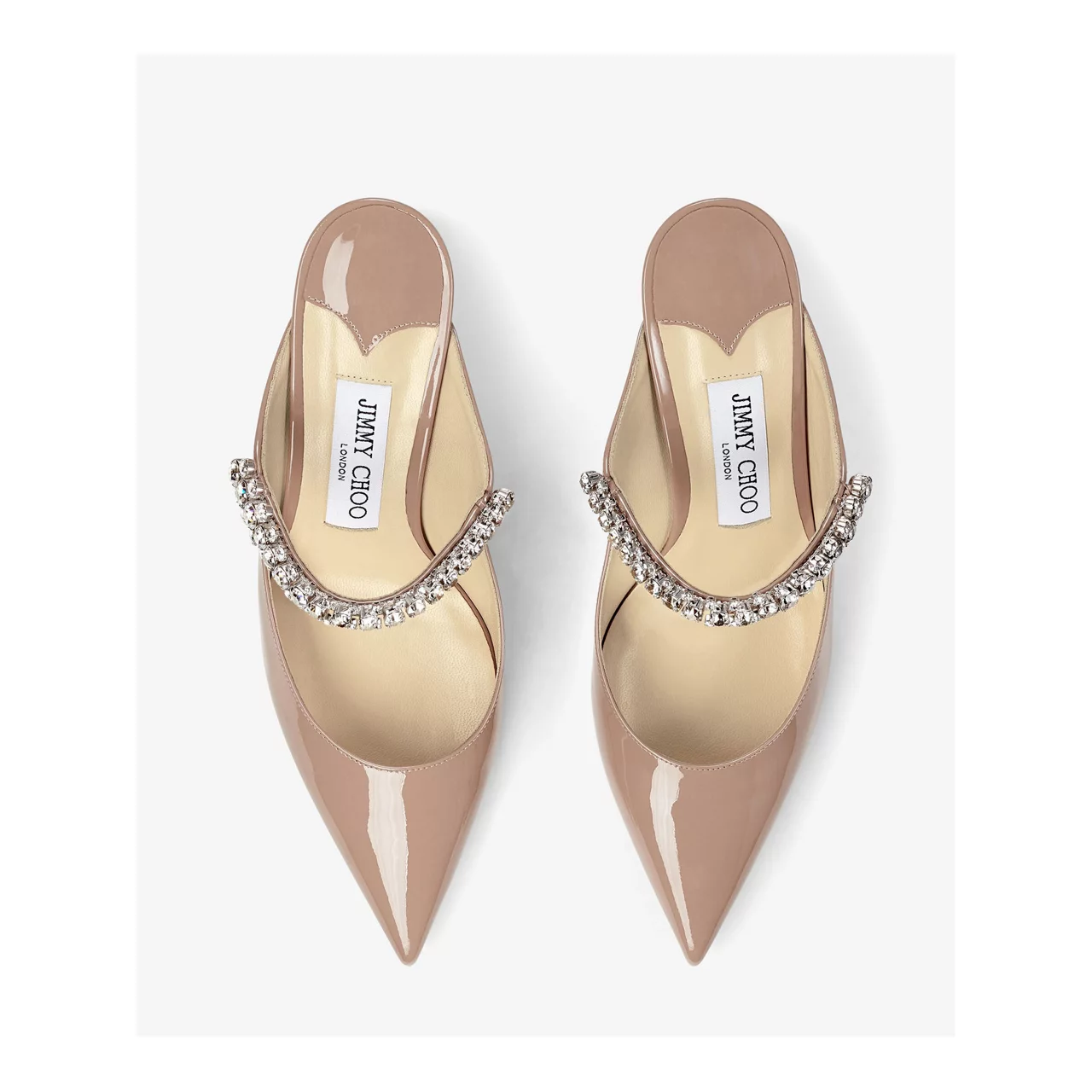 JIMMY CHOO Bing 65 Patent Leather Mules - Pink