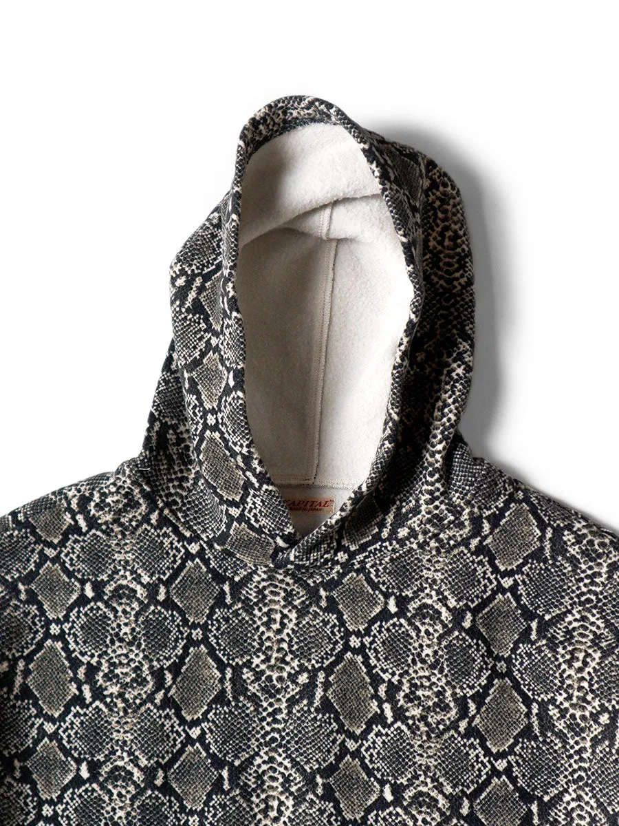 Kapital Fleece snake pattern hooded sweatshirt sweater