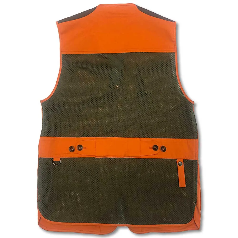 Kevin's Finest Windsor Men's Stretch Cotton/Leather Front Shooting Vest