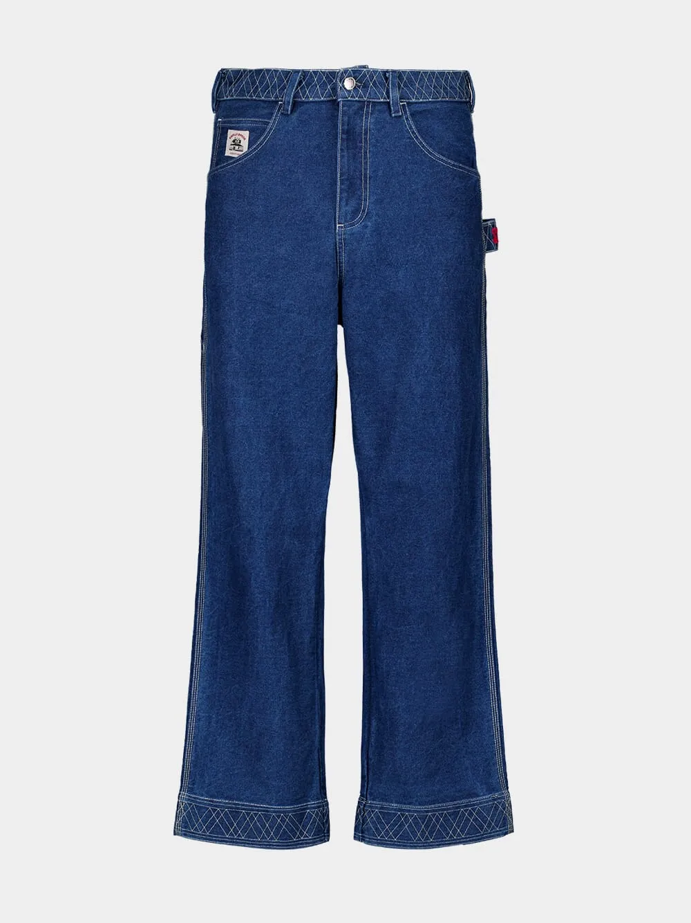 Knolly Brook Embroided Blue Indigo Denim Trousers