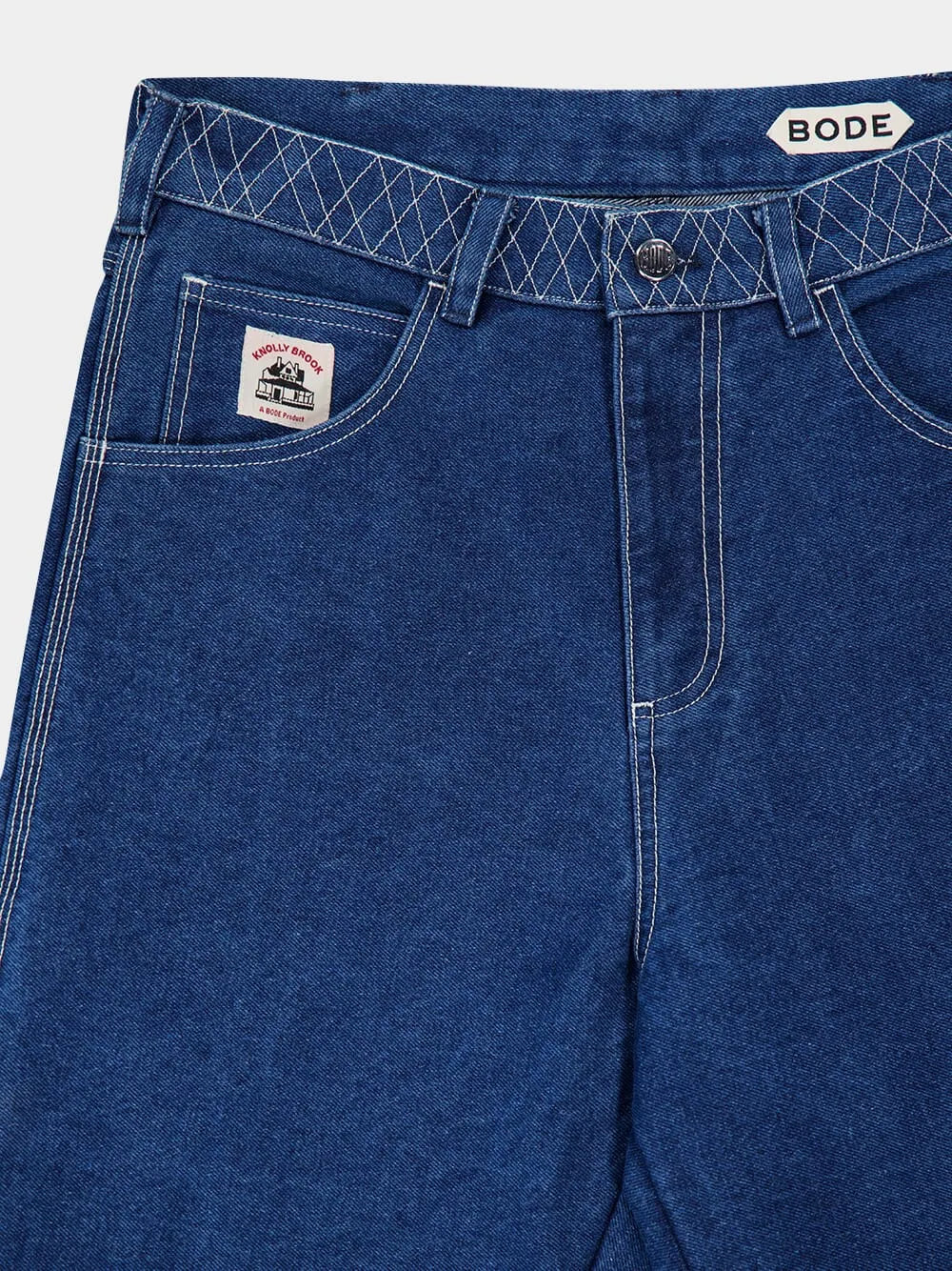 Knolly Brook Embroided Blue Indigo Denim Trousers