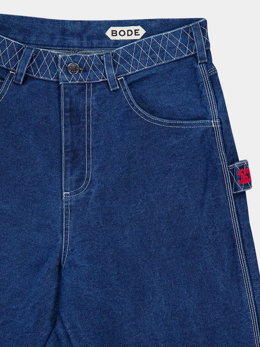 Knolly Brook Embroided Blue Indigo Denim Trousers