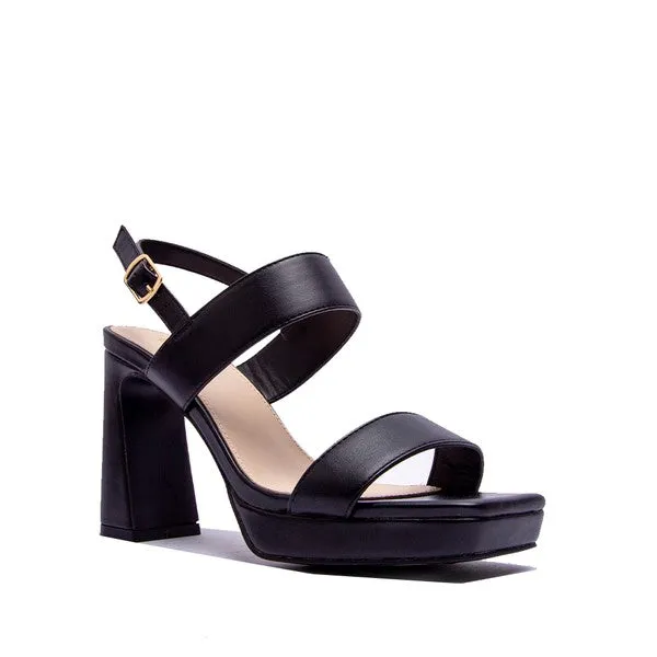 KRISHA- Elegant Strap Heeled Sandals For Women