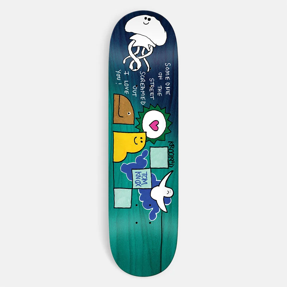 Krooked Skateboards - 8.5 Tom Knox On The Street Skateboard Deck - Teal