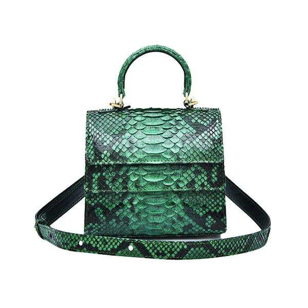 Kyra Rubby Small Handbag Emerald Green 17.5 X 8 X 16