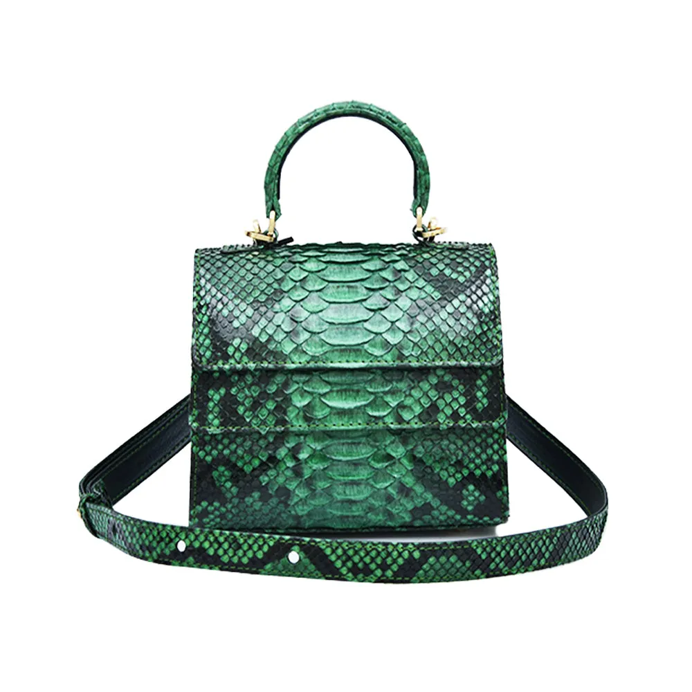 Kyra Rubby Small Handbag Emerald Green 17.5 X 8 X 16