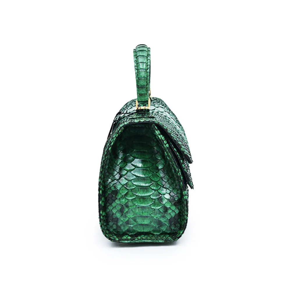 Kyra Rubby Small Handbag Emerald Green 17.5 X 8 X 16