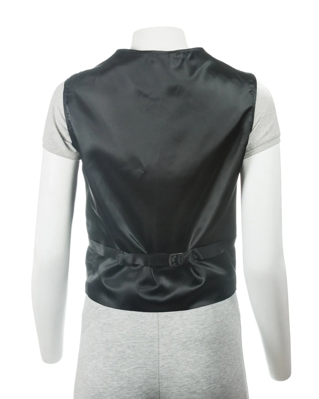 Ladies Half Skin Leather Waistcoat: Lydia