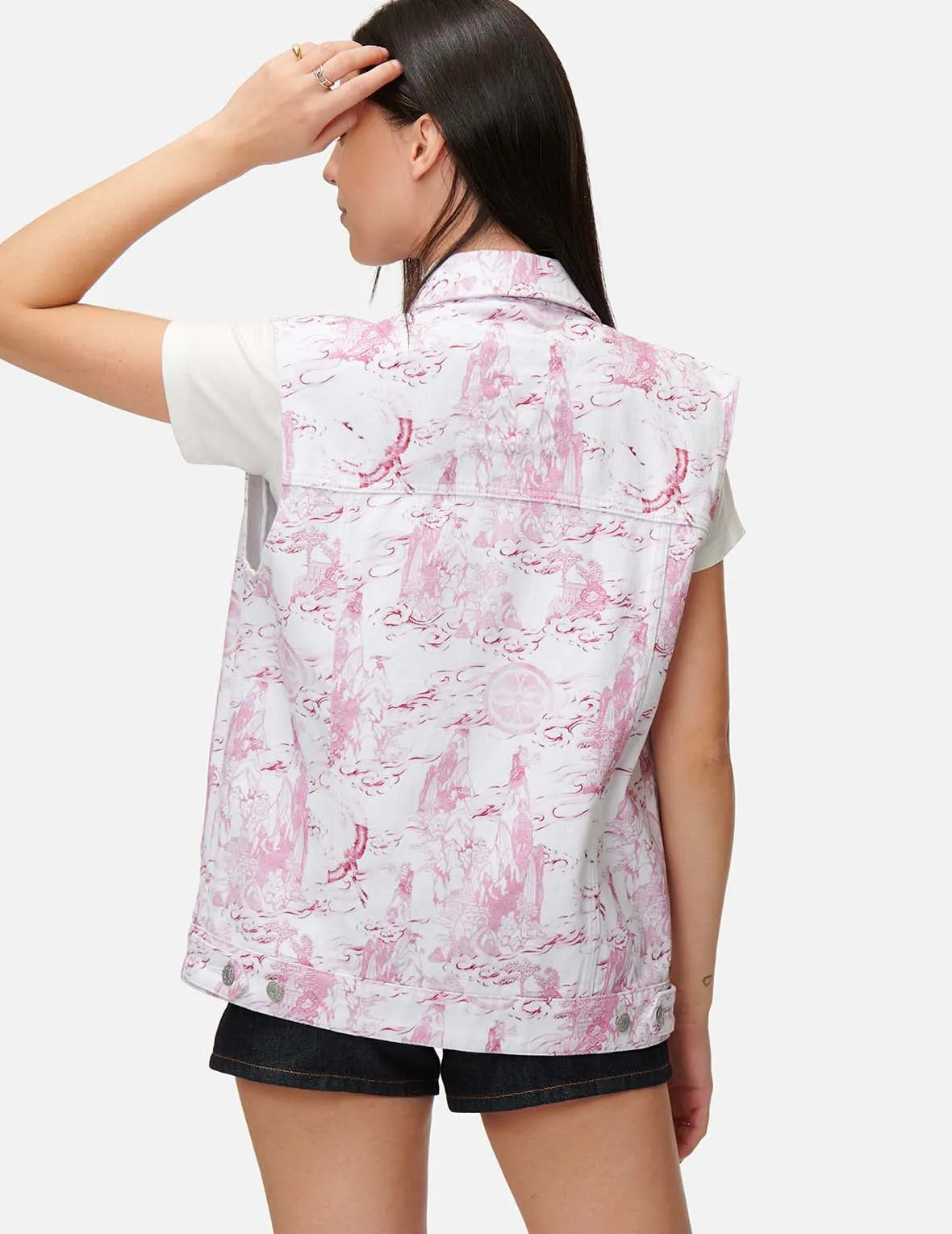 Landscape Sometsuke Denim Vest Jacket