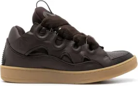 Lanvin Curb leather sneakers Brown