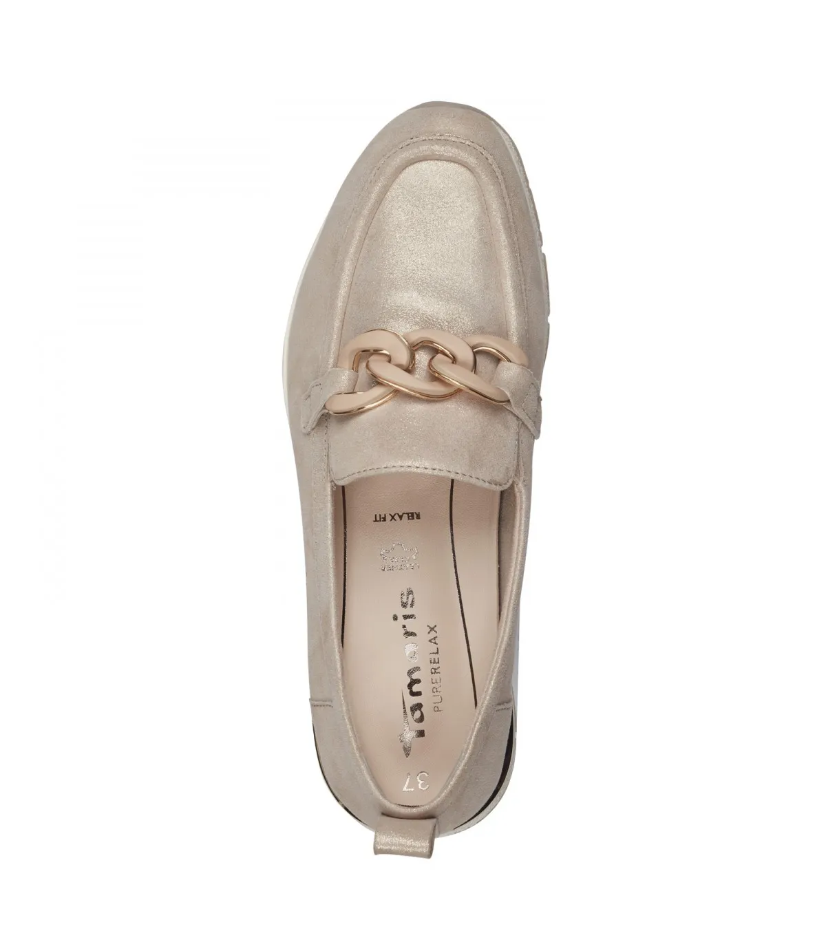 Leather Loafers Tamaris Champagne 24711